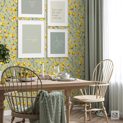 Yellow Garden Seamless Pattern - 069