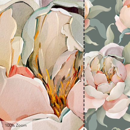 Peonies Seamless Pattern - 079