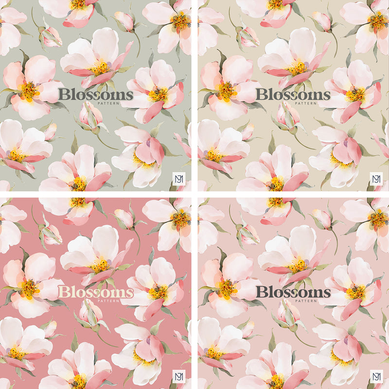 Spring Blossoms Seamless Pattern - 075